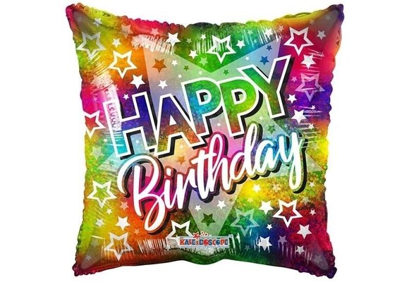 Pillow - Happy Birthday Star Multicolour - K18"