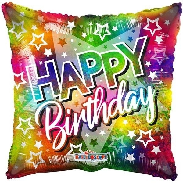 Pillow - Happy Birthday Star Multicolour - K18"