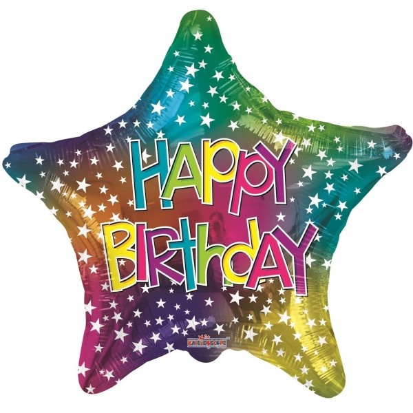 Star - Happy Birthday Multicolour - 18 inch - Kaleidoscope