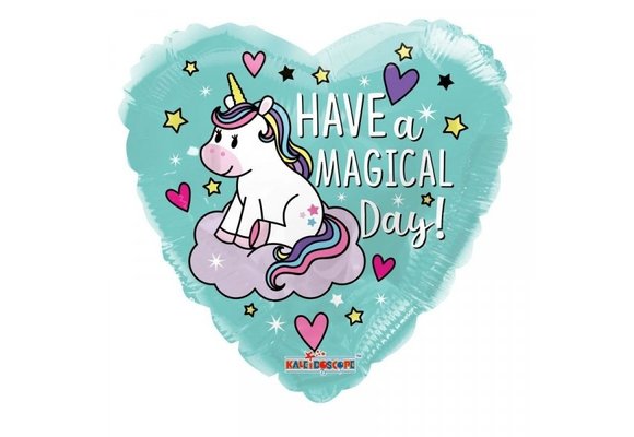 Unicorn Have a Magical Day - Aqua - K18"
