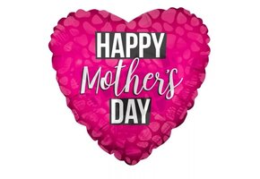 Heart - Happy Mother's Day Fuchsia - 18 inch - Kaleidoscope