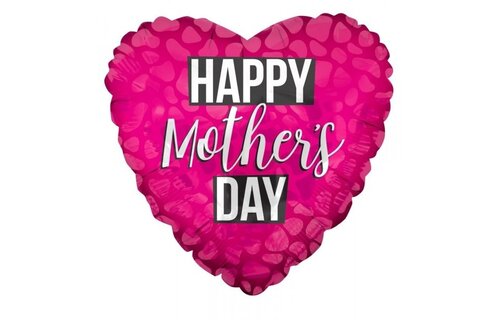 Heart - Happy Mother's Day Fuchsia - 18 inch - Kaleidoscope