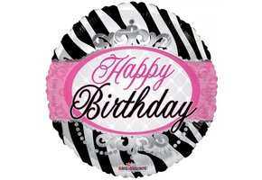 SALE > Birthday - Zebra Print - 18 inch - Kaleidoscope