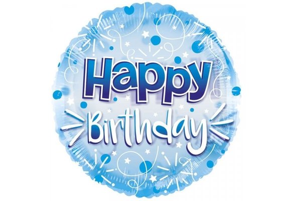 Clearview - Happy Birthday - Blue - K24"