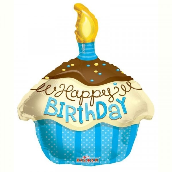 Cupcake Happy Birthday - Blue - K18"