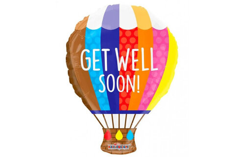 Get Well  Hot Air Balloon - K18"