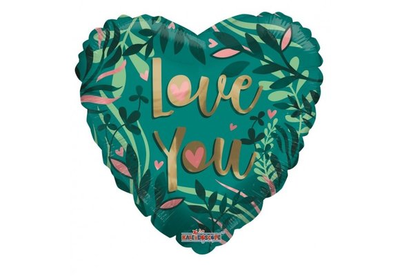 SALE > ECO - Heart - Love Green Leaves - 18 inch - Kaleidosc