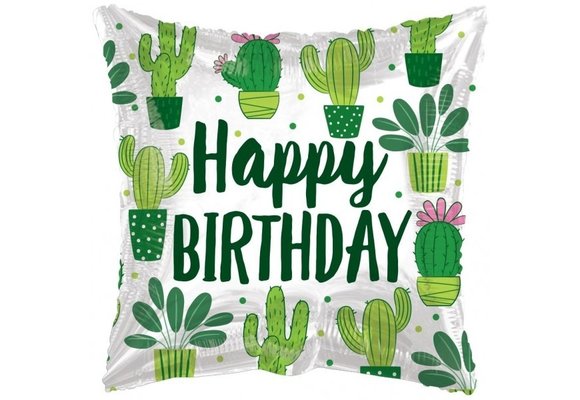 ECO - Pillow Birthday Cactus - K18"