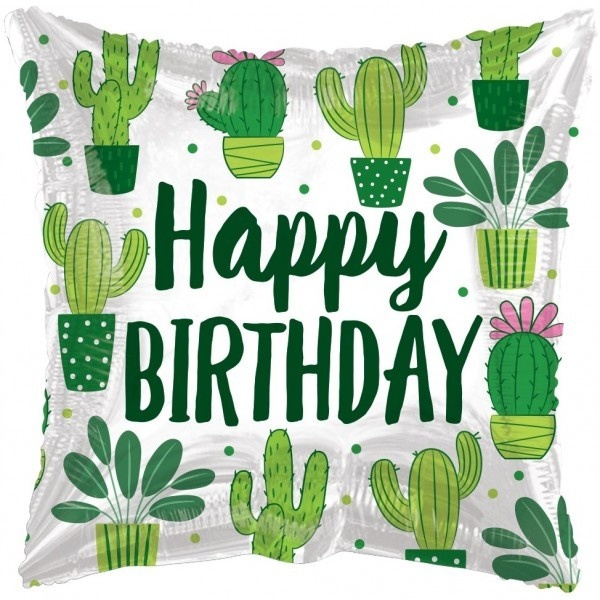 ECO - Pillow Birthday Cactus - K18"