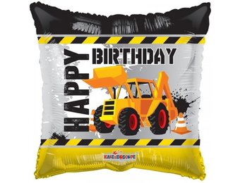 SALE > Pillow - Happy Birthday Under Construction - K18"