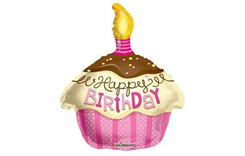 Cupcake Happy Birthday - Pink - K18"