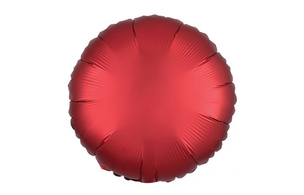 Round - Satin Luxe Sangria Red -18 inch - Anagram