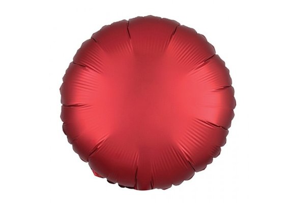 Round - Satin Luxe Sangria Red - A18"/45cm