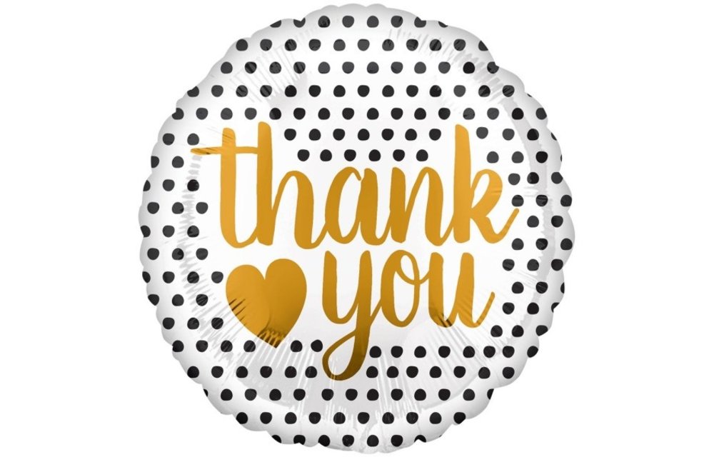 Thank You Black Dots - 18 inch - Anagram