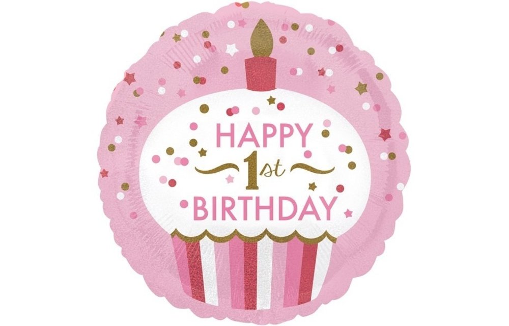 1st Birthday Cupcake Girl - 18 inch - Anagram