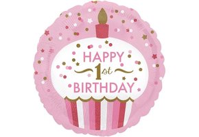 1st Birthday Cupcake Girl - 18 inch - Anagram