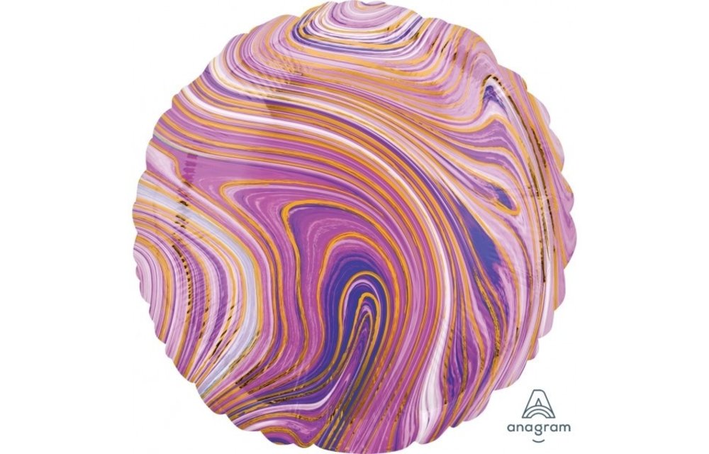 SALE > Round - Marblez Purple - 18 inch - Anagram - 2 stuks