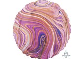 SALE > Round - Marblez Purple - A18"/45cm - 2 pcs