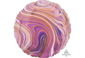 SALE > Round - Marblez Purple - 18 inch - Anagram - 2 stuks.