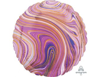 SALE > Round - Marblez Purple - A18"/45cm - 2 pcs