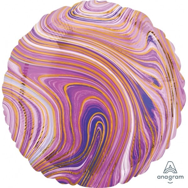 SALE > Round - Marblez Purple - 18 inch - Anagram - 2 stuks