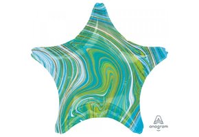 SALE > Star - Marblez Blue Green - 18 inch - Anagram - 2 st