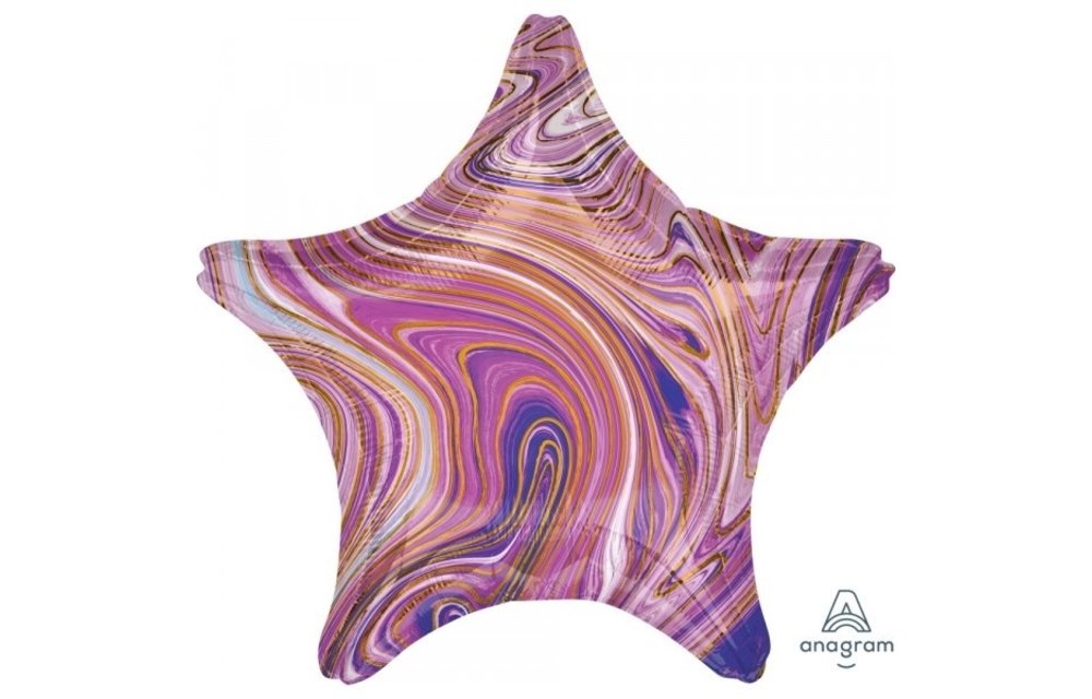 SALE > Star - Marblez Purple - 18 inch - Anagram - 2 stuks
