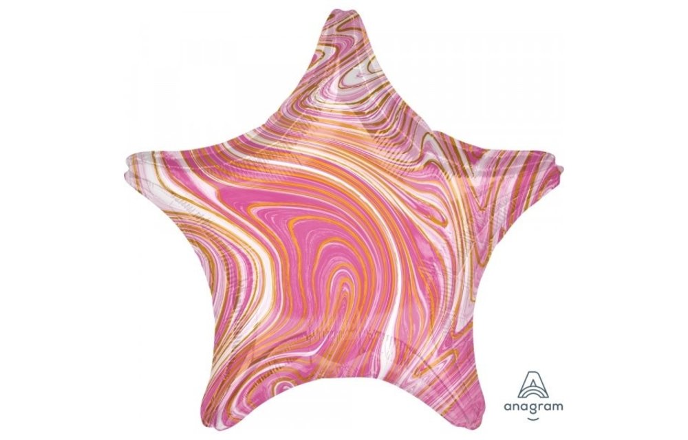 SALE > Star - Marblez Pink - 18 inch - Anagram - 2 pieces