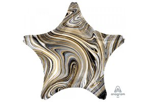 SALE > Star - Marblez Black - A18"/45cm - 2 stuks