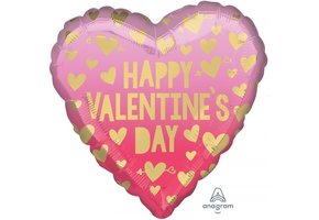 HRT Happy Valentine's Day - Pink Ombre - A18"/45cm