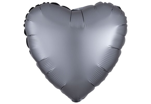 Heart - Satin Luxe Graphite A18"/45