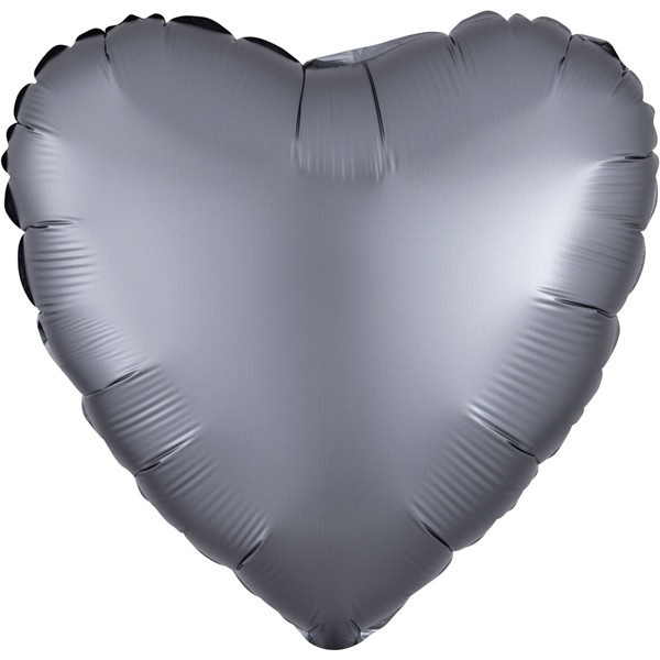 Heart - Satin Luxe Graphite A18"/45