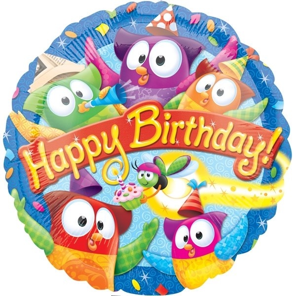 SALE > Trend OWL Happy Birthday - A18"/45cm