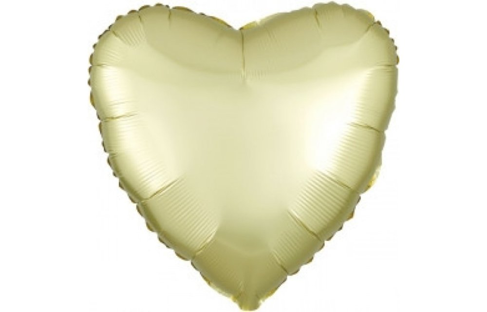 Heart - Satin Luxe Pastel Yellow - 18 inch - Anagram