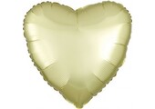 Heart - Satin Luxe  Pastel Yellow - 18 inch - Anagram