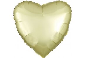 Heart - Satin Luxe - Pastel Yellow - 18 inch - Anagram