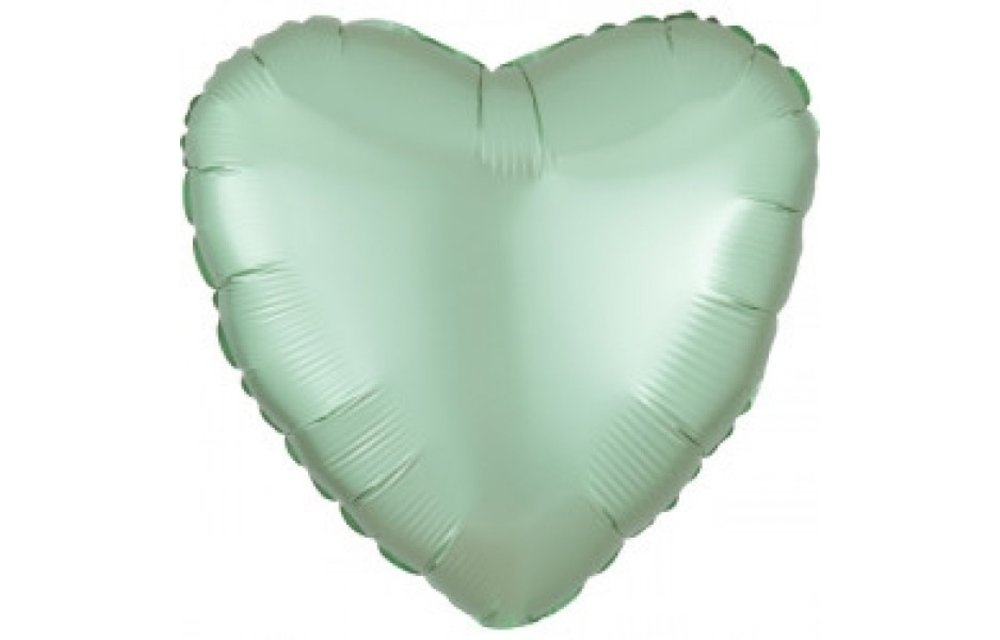 Heart - Satin Luxe Mint Green - 18 inch - Anagram