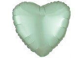 Heart - Satin Luxe  Mint Green - 18 inch - Anagram