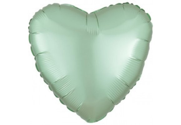 Heart - Satin Luxe Mint Green A18"/45cm