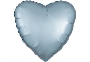 Heart - Satin Luxe Pastel Blue A18"/45cm