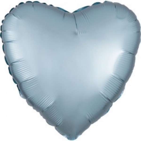 Heart - Satin Luxe Pastel Blue A18"/45cm