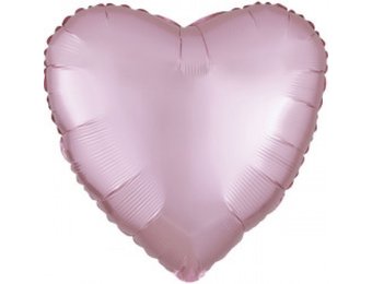 Heart - Satin Luxe - Pastel Pink - A18"/45cm