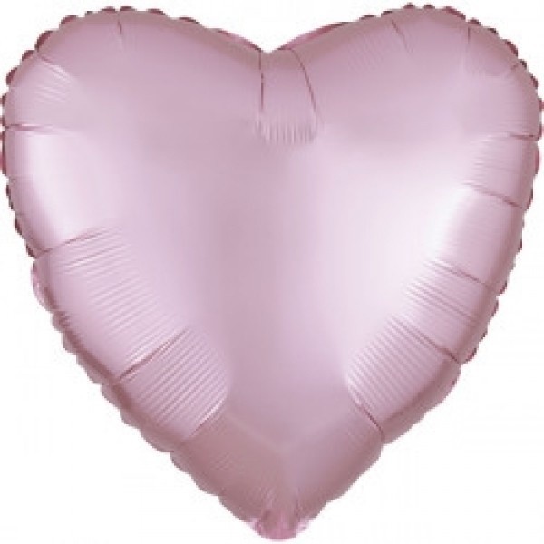 Heart - Satin Luxe Pastel Pink A18"/45cm