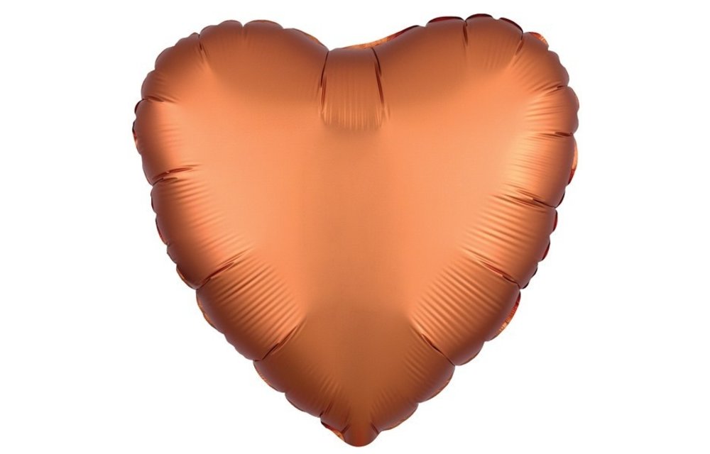 Heart - Satin Luxe Amber - 18 inch - Anagram