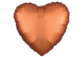 Heart - Satin Luxe - Amber - 18 inch - Anagram