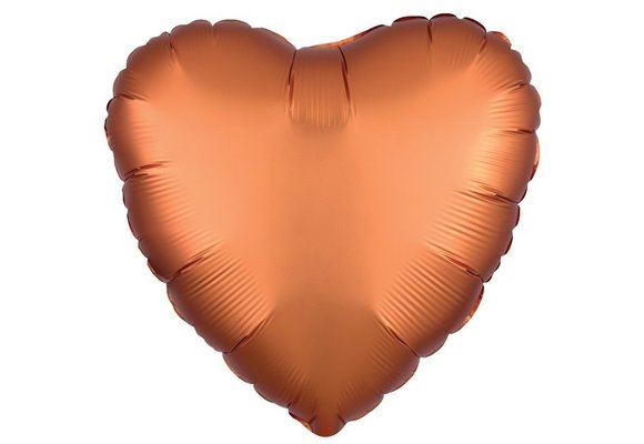 Heart - Satin Luxe - Amber - 18 inch - Anagram