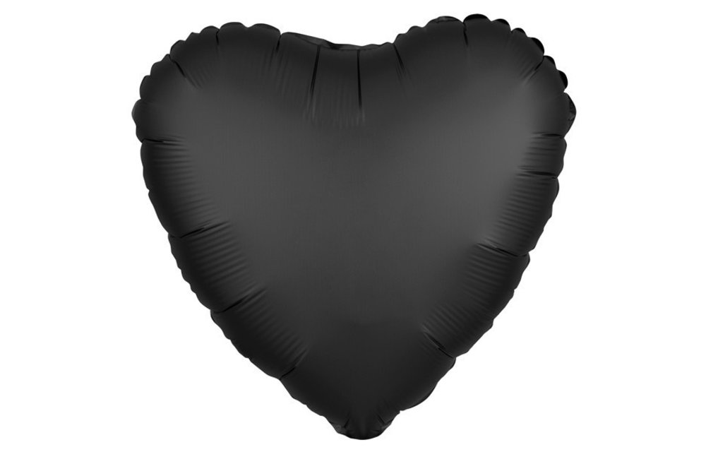 Heart - Satin Luxe Onyx - 18 inch - Anagram