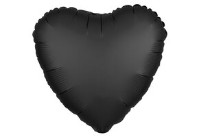 Heart - Satin Luxe - Onyx - 18 inch - Anagram