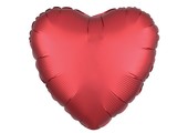 Heart - Satin Luxe Sangria Red A18"/45cm