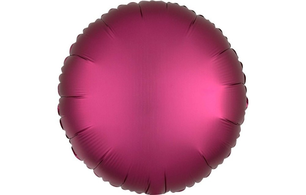 Round - Satin Luxe Pomegranate - 18 inch - Anagram